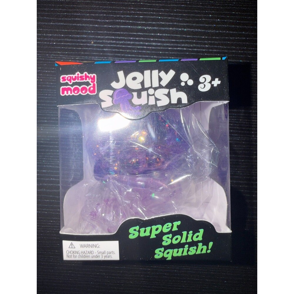 Unbranded NIB Purple Jelly Squish Jellyfish Stress Toy Squishy Squeeze